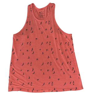Oiselle Birds Everywhere Swing Tank XL Racerback  Tank Top with Bird Design